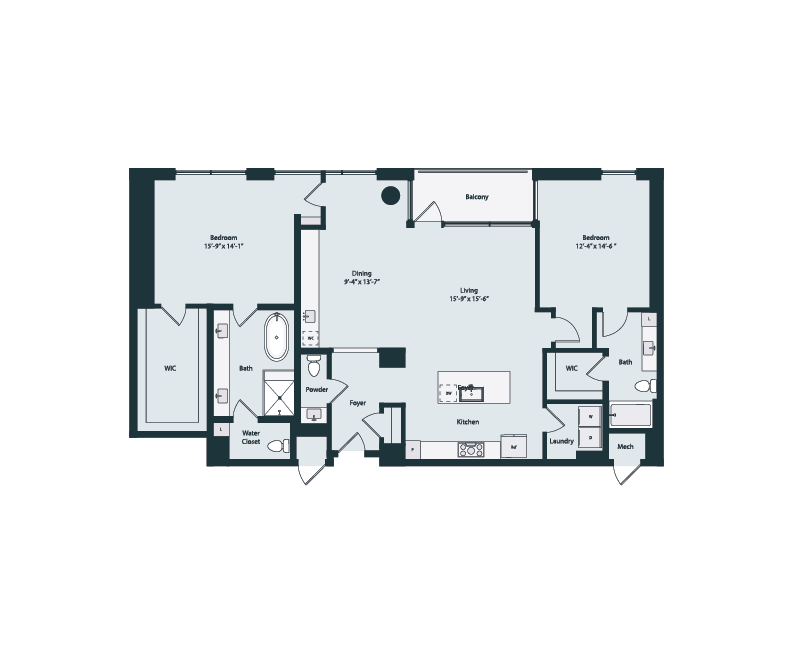 Floor plan layout diagram for PH-2